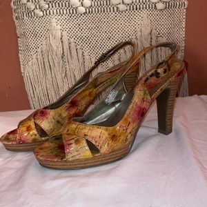 Kelly & Katie Abstract Floral Heels - 8
